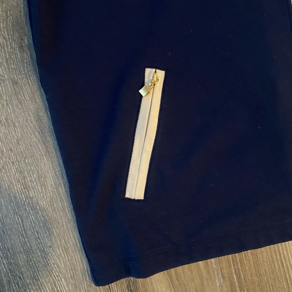 Alia Blue with golden metal decorations /Zip Up Cardigan Size M - Picture 6 of 10